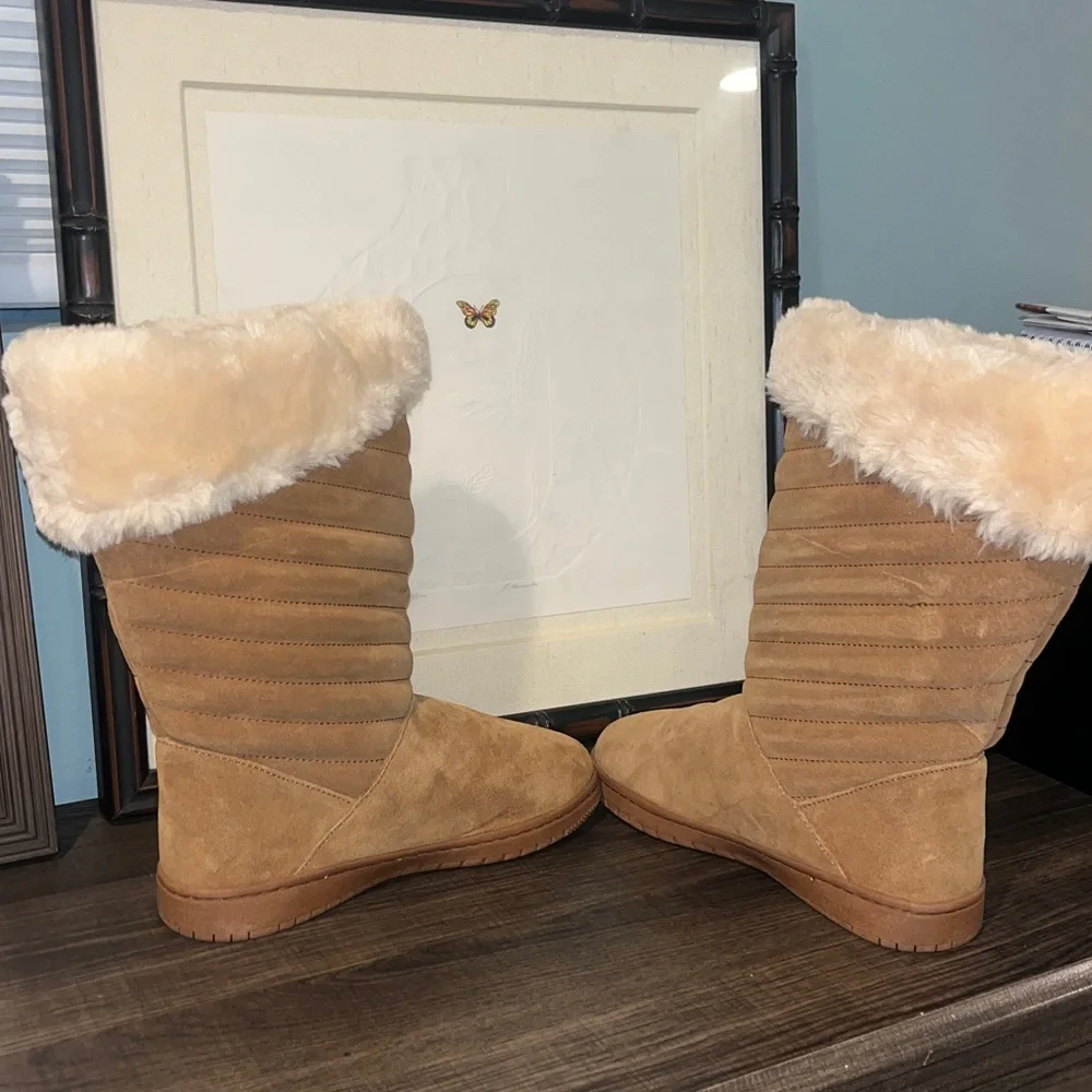 Style & Co. Womens Novaa Suede Cold Weather Winter & Snow Boots sz 7 NWT / NWOB
